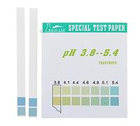ExcLent Precision pH Test Strips Short Range 3.8-5.4 Indicator Paper Tester 100 Strips in Box with Colour Chart