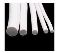 Excluder, 1m Silicone Rubber Sponge Strip, 4mm 5 6 7 8 9 10 11 12 14 15 16mm White Closed-Cell Circular Foam Sealing Strips, 1pcs(5mm)