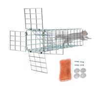 Excluder One Way Squirrel and Rodent Trap - Control Mice, Rats, Bats, Squirrels and More - Fine Copper Mesh Wool Included To Seal Hole- Better than Steel Wool - Good for Attic Door (3 x 3 Opening)