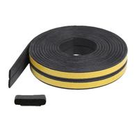 Excluder Strip 12M Rubber Foam Sealing Strip Draught Excluder Black Type I 9 * 2mm for Sound Insulation and Dust Prevention in Window and Door Seams