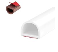 Excluder Strip Self Adhesive Silicone Sealing Strip Large D Type 14X12mm for Security Doors and Windows Soundproof Windproof Quiet and Dustproof White 6M