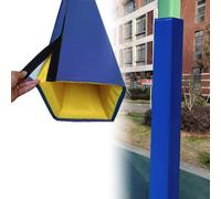 EXCLURA 6 feet Tall Column Cover Square Pole Protector, Basketball Pole Padding for Impact Absorption, All Weather Garage Pillar Mat Wrap Around(Blue,12x12/30x30cm)