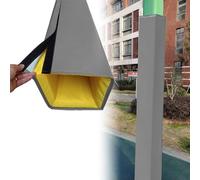 EXCLURA 6 feet Tall Column Cover Square Pole Protector, Basketball Pole Padding for Impact Absorption, All Weather Garage Pillar Mat Wrap Around(Gray,15x15/38x38cm)