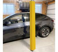 EXCLURA 6 ft Garage Pole Padding Square, Basketball Pole Padding Column Cover, Wrap Foam Basement Pillar Wrap, Universal Playground Post Protector(Yellow,4x4/10x10cm)