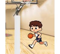 EXCLURA 6ft Basketball Hoop Post Padding for Player Protection, Outdoor Playground Pole Protection Pad, Waterproof Basement Column Cover Wrap Around(White,9.5"x9.5" (24x24cm))