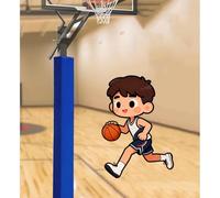 EXCLURA 6ft Basketball Hoop Post Padding for Player Protection, Outdoor Playground Pole Protection Pad, Waterproof Basement Column Cover Wrap Around(Blue,4.5"x4.5" (11x11cm))