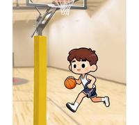 EXCLURA 6ft Basketball Hoop Post Padding for Player Protection, Outdoor Playground Pole Protection Pad, Waterproof Basement Column Cover Wrap Around(Yellow,5"x5" (13x13cm))