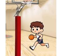 EXCLURA 6ft Basketball Hoop Post Padding for Player Protection, Outdoor Playground Pole Protection Pad, Waterproof Basement Column Cover Wrap Around(Red,2"x2" (5x5cm))