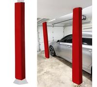 EXCLURA 7ft Garage Pole Padding Wrap Self Adhesive Basement Pole, Custom Square Basketball Pole Pad Cover, Universal Pole Cover Padded Column Wrap(Red,13x13/33x33cm)