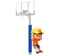 EXCLURA Anti-Collision Basketball Pole Padding, 4ft Playground Pole Pad Safety Cover, UV-Resistant Basement Column Cover, Football Goal Post Cushion(Blue A,6 in (15 cm))