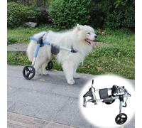 EXCLURA Dog Wheelchair Back Leg 4-wheel Dog Wheelchair Large Breed, Medium Assisted Walker for Weak Back Limb, Outdoor Doggy Mobility Aid for Hind Legs Walking(Blue,XXL)