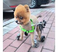 EXCLURA Dog Wheelchair Extra Small Dog Wheelchairs 4 Wheel, Doggy/Cat Mobility Aid Trolley for Back Leg Injured, Weak Limb Puppy Cart With Harness, for Dachshund(XXXS)