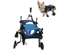 EXCLURA Dog Wheelchair Little Dog 4 Wheel Wheelchair All Four Legs, Puppy/Cat Bike Trailer Small Size Dog, Adjustable Doggie Assisted Walking Device, for Chihuahua(SIZE S)