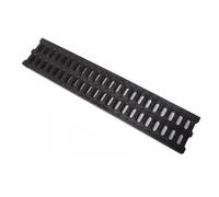 EXCLURA Drain Cover Narrow Channel Drain Grate 4 Inch Wide, Plastic Outdoor Drainage Ditch Grate Black, French Drain Cover Total Length 39", for Commercial Area