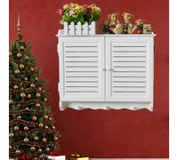 EXCLURA Fuse Box Cover Cabinet Wall Mounted Electric Meter Box Cover Cabinet, Shutter Door Breaker Box Cover Decorative, Fuse Box Cover for Hiding Electrical Panels/Routers(White,53.5x40CM-21x15.7")