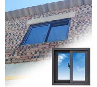 EXCLURA Household Basement Window for Brick House, Aluminum Sliding Window with Screen, Ventanas para Casa, Flush Mount Horizontal Glass Windows(32x18in/80x45cm)