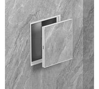EXCLURA Invisible Tile Access Panel Door, Plastic Concealed Inspection Hatch, Plumbing Service Hidden Door for Bathroom, Kitchen, or Utility Wall(White,16x16cm(6 1/4x6 1/4"))