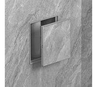 EXCLURA Invisible Tile Access Panel Door, Plastic Concealed Inspection Hatch, Plumbing Service Hidden Door for Bathroom, Kitchen, or Utility Wall(Gray,12x12cm(4 3/4x4 3/4"))