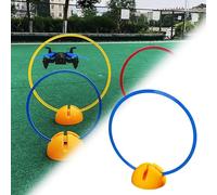 EXCLURA Outdoor Diy Quadcopter Obstacle Course Kit, Rc Planes Drone Racing Game Loop Gate Set, RC FPV Training Hoop for Age 6-12 Kids or Adults(Blue,50cm(19 3/4"))