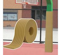 EXCLURA Outdoor Playground Column Protector, 6.6ft Basketball Pole Pad, Self-Adhesive Soft Foam Wrap Padding, Edge Guard for Wall Post/Pipe Scratch(Wood Brown,10pcs)