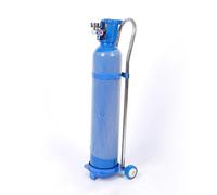 EXCLURA Oxygen Cylinder Rack Oxygen Tank Cart Holder with Wheels, Mobile Gas Cylinder Fixed Rack, Rolling Oxygen Tank Cart for Transportation, for 10/15/20L Gas Cylinder(H-110cm(43 1/4"))
