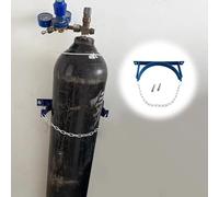 EXCLURA Oxygen Cylinder Rack Portable Oxygen Propane Tank Storage Rack, Cylinder Wall Mounted Bracket for Single Bottle, Tank Carrier Holder with Adjustable Safety Chain