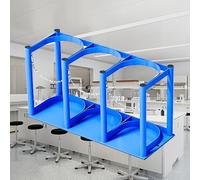 EXCLURA Oxygen Cylinder Rack Standing Oxygen Tank Rack for 1-6 Cylinder, Small Oxygen Cylinder Storage Stand, Blue Medical Oxygen Tank Holder for Storage & Transportation(L-57cm(22 1/2"))