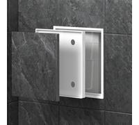 EXCLURA Plastic Concealed Access Panel, Invisible Tileable Inspection Hatch Cover, Electrical/Plumbing Service Door, Removable Revision Door(White,20x20cm(7 7/8x7 7/8"))