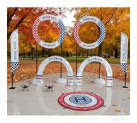 EXCLURA Portable Drone Racing Obstacle Kit, Model Quadcopter/Planes Practice Equipment, Racing Loop Gate for Kids & Adults RC Drone Skill Building(Style b)