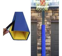EXCLURA Self Adhesive Basketball Goal Pole Pad 5ft, Basement Pole Padding Wrap Column Cover, Square Garage Pillar Protector Mat, Easy To Install(Blue,11.5"x11.5" (29x29cm))
