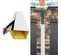 EXCLURA Self Adhesive Basketball Goal Pole Pad 5ft, Basement Pole Padding Wrap Column Cover, Square Garage Pillar Protector Mat, Easy To Install(White,2"x2" (5x5cm))
