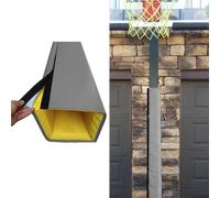 EXCLURA Self Adhesive Basketball Goal Pole Pad 5ft, Basement Pole Padding Wrap Column Cover, Square Garage Pillar Protector Mat, Easy To Install(Gray,6.5"x6.5" (16.5x16.5cm))