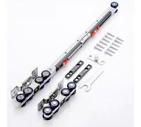 EXCLURA Soft Close Sliding Door Roller Kit, Pocket Door Tracks Hanging Roller, Barn Door Track Pulley Set, 8-Wheel Roller Assembly for Bypass Door Track