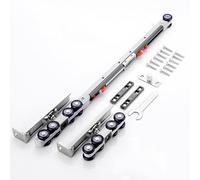 EXCLURA Soft Close Sliding Door Roller Kit, Pocket Door Tracks Hanging Roller, Barn Door Track Pulley Set, 8-Wheel Roller Assembly for Bypass Door Track