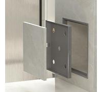 EXCLURA Tile Insert Access Panel Flush Mount, Concealed Wall Hole Cover Plate, Plastic Revision Door for Plumbing/Electrical/HVAC Maintenance(Gray,12x12cm(4 3/4x4 3/4"))