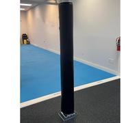 EXCLURA Training Room Pole Padding 3 4 5 6 7 ft, Outdoor Weatherproof Basketball Post Protector, Self Adhesive Protective Mat for Court/Carport(4ft/122cm,9 in (23 cm))