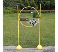 EXCLURA Yellow Drone Obstacle Course Gates Kit, Indoor Drone Obstacle Course Hoops, FPV Racing Training Loop with Fillable Base, Portable Obstacle Rings(5pcs,19 3/4"(50cm))