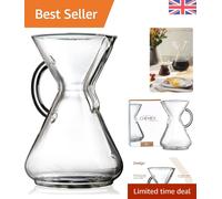 Exclusive 10-Cup Glass Handle Coffeemaker - Perfect for Flavor Retention