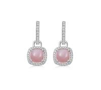 Exclusive 18ct White Gold 0.32ct Diamond Mini Cushion Drop Earrings