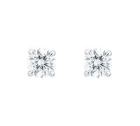 Exclusive 18ct White Gold 0.50cttw Brilliant Cut Solitaire Goldsmiths Signature Diamond Stud Earrings