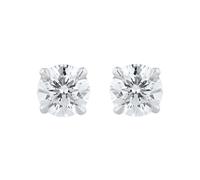 Exclusive 18ct White Gold 1.00cttw Brilliant Cut Solitaire Goldsmiths Signature Diamond Stud Earrings