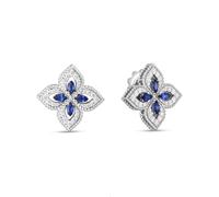 Exclusive 18ct White Gold Venetian Princess 0.52ct Diamond & Sapphire Earrings