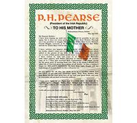 Exclusive A4 Poster - Patrick Pearse (Pádraig Anraí Mac Piarais) Letter to his Mother, 3rd May, 1916