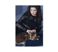 Exclusive Art Acclaimed Actress Anna Kendrick Portrait Poster 4 Canvas Poster Bedroom Decor Landscape Office Room Decor Gift 24x36inch(60x90cm)