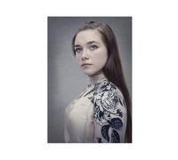Exclusive Art Acclaimed Actress Florence Pugh Portrait Poster 4 Canvas Poster Bedroom Decor Landscape Office Room Decor Gift 16x24inch(40x60cm)