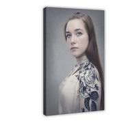 Exclusive Art Acclaimed Actress Florence Pugh Portrait Poster 4 Canvas Poster Wall Art Decor Print Picture Paintings for Living Room Bedroom Decoration 20x30inch(50x75cm)