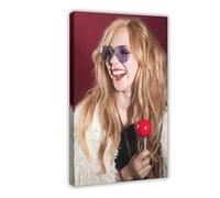 Exclusive Art Acclaimed Actress Juno Temple Portrait Poster 3 Canvas Poster Wall Art Decor Print Picture Paintings for Living Room Bedroom Decoration 20x30inch(50x75cm)