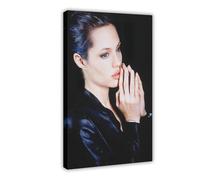 Exclusive Art Acclaimed Actress Posters Angelina Jolie Portrait Poster 4 Canvas Poster Wall Art Decor Print Picture Paintings for Living Room Bedroom Decoration 08x12inch(20x30cm)