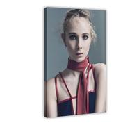 Exclusive Art Alluring Actress Posters Juno Temple Portrait Poster 1 Canvas Poster Wall Art Decor Print Picture Paintings for Living Room Bedroom Decoration 08x12inch(20x30cm)