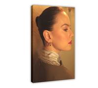 Exclusive Art Aloof Actress Posters Daisy Ridley Portrait Poster 4 Canvas Poster Bedroom Decor Landscape Office Room Decor Gift 20x30inch(50x75cm)